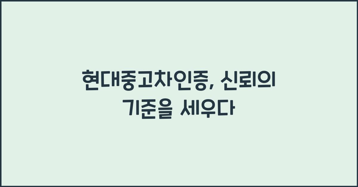 현대중고차인증