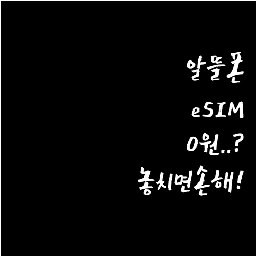 알뜰폰 eSIM 다운로드 비용 0원 ..
