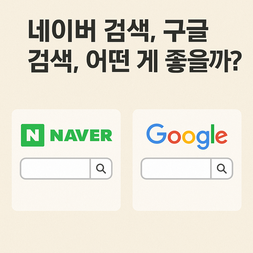 네이버 검색, 구글 검색, 어떤 게 좋을까?