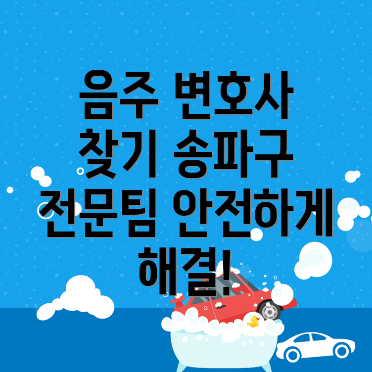 서울 송파구 음주운전 변호사