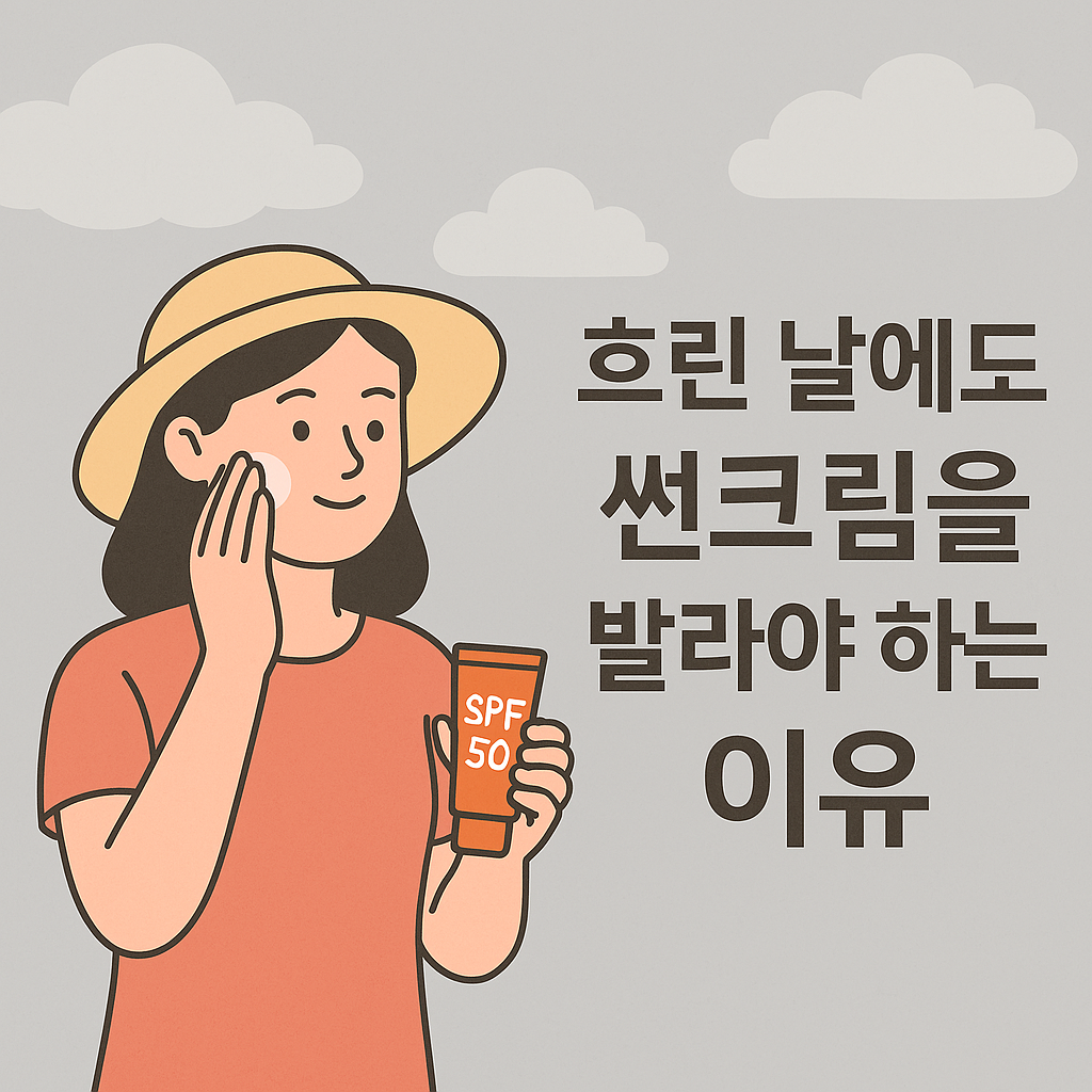흐린날에도 썬크림을 발라야 하는 이유