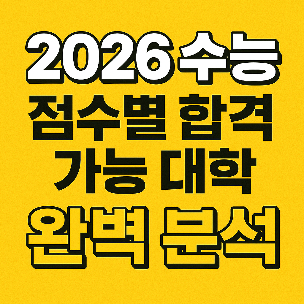 맞춤 대학 지원 가이드 확인하기