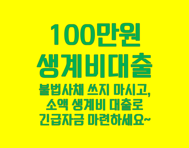 소액생계비대출