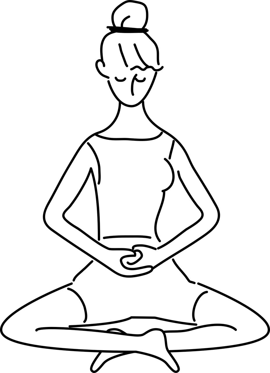 명상하는 모습