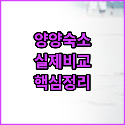 양양 가볼만한곳 근처 숙소 쏠비치 낙..