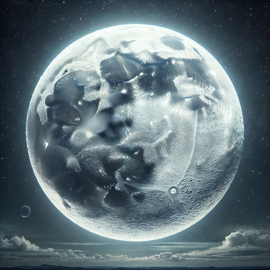 고요한 밤하늘에 환하게 빛나는 보름달