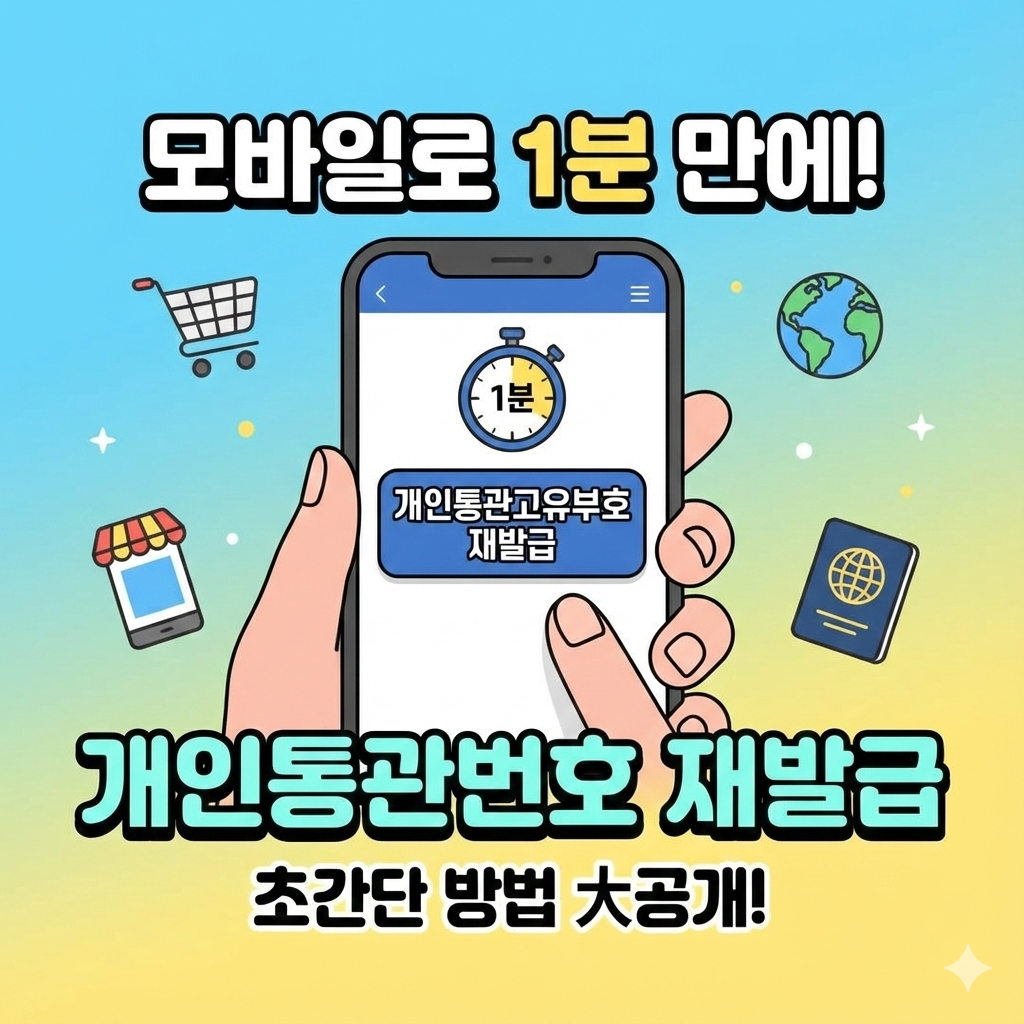 🔐 개인통관번호 재발급 모바일기준 간단변경 방법