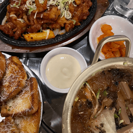 한사발포차 수유점 계란달달 토스트, 무뼈 닭발, 묵사발