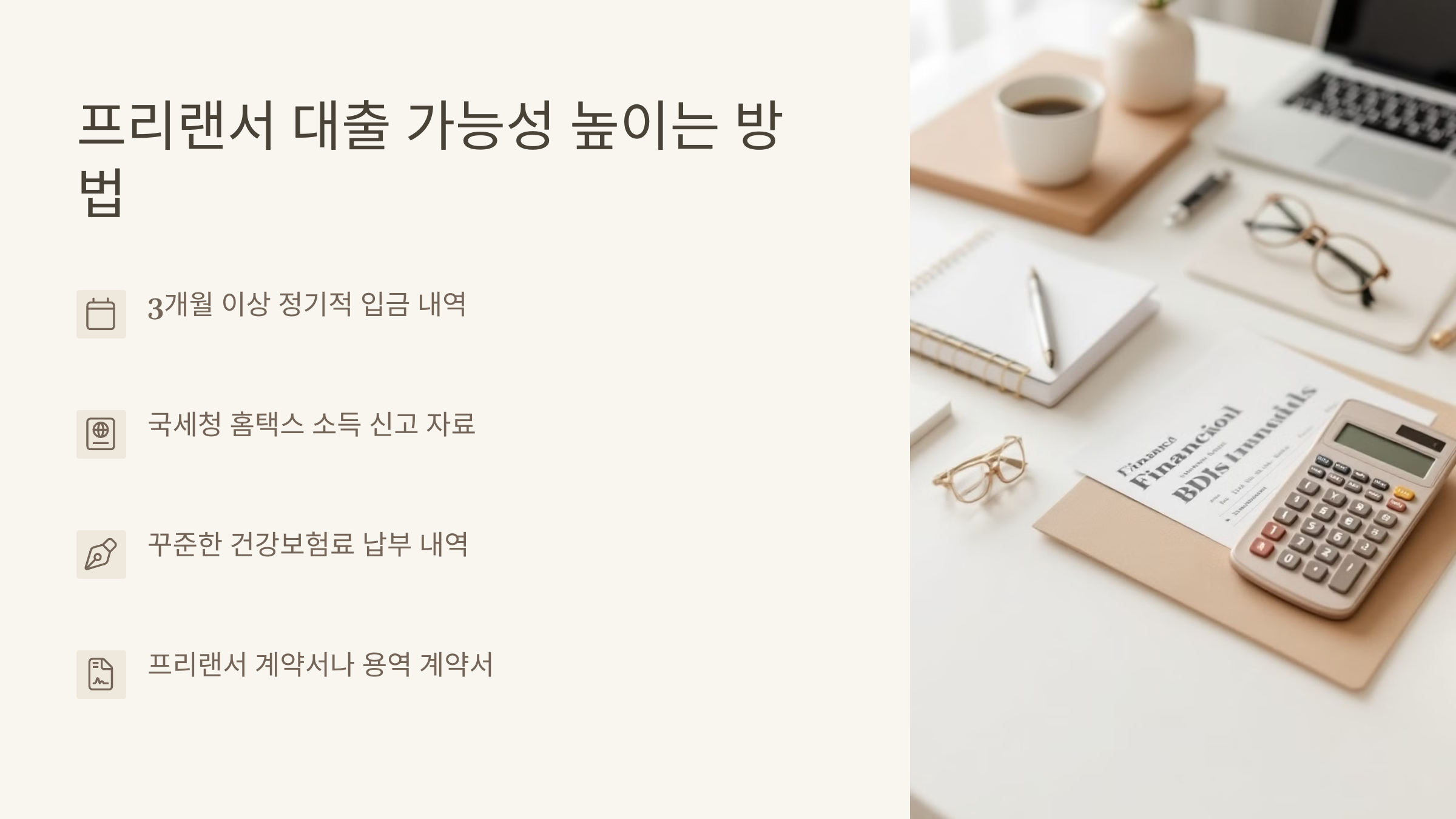 프리랜서 대출 가능성 높이는 법