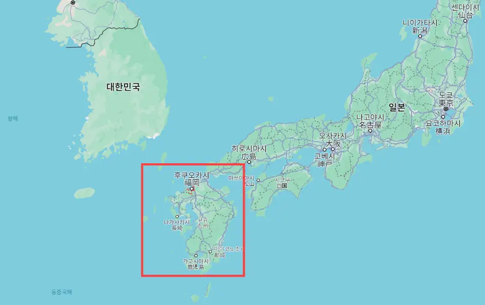일본-후쿠오카-지도