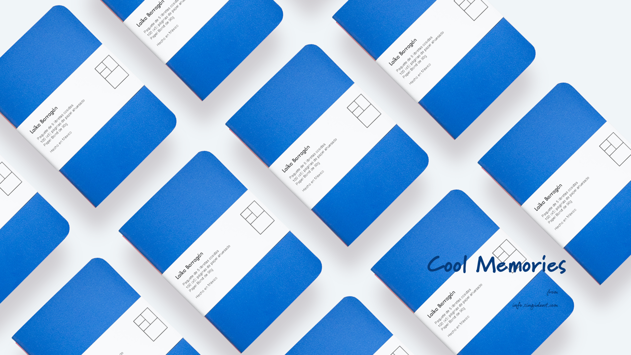 05 파란색 노트 C - Cool Memories 파란색배경화면