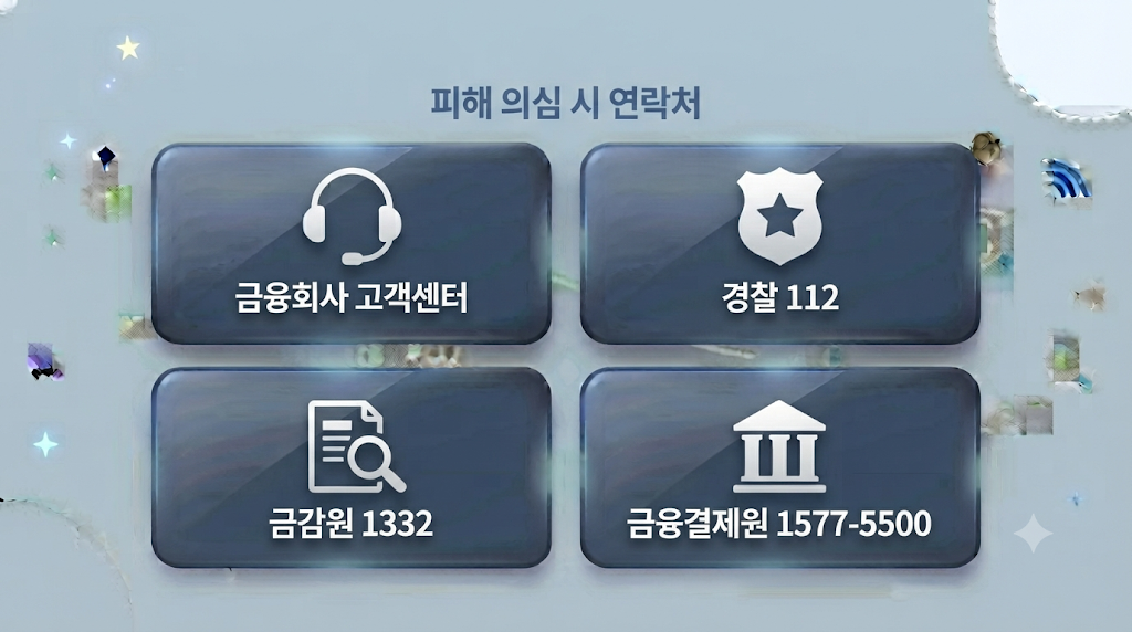 금융사기 피해 의심 시 연락처