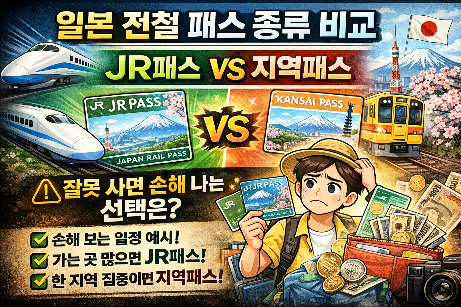 일본 전철 패스 종류 비교|JR패스 vs 지역패스, 잘못 사면 손해 나는 선택은