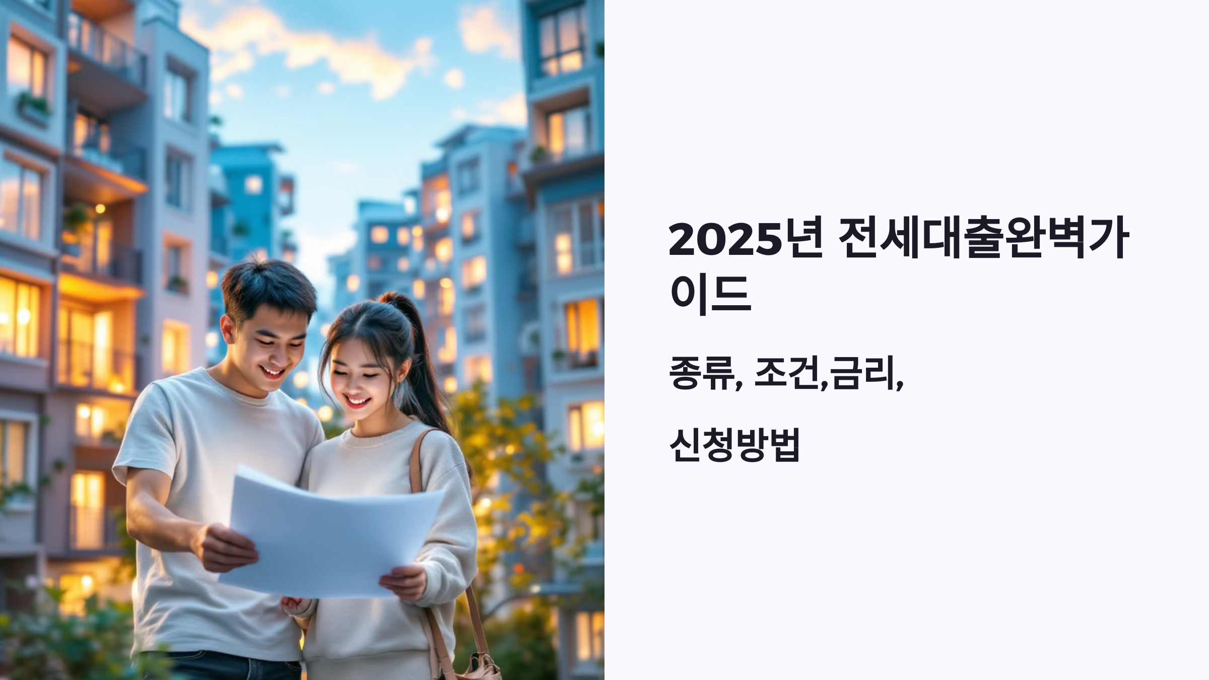 2025년 전세대출완벽아이드 종류,조건,금리,신청방법