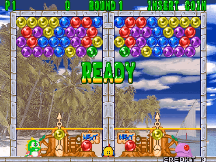 퍼즐버블2X-오락실게임-시작-화면