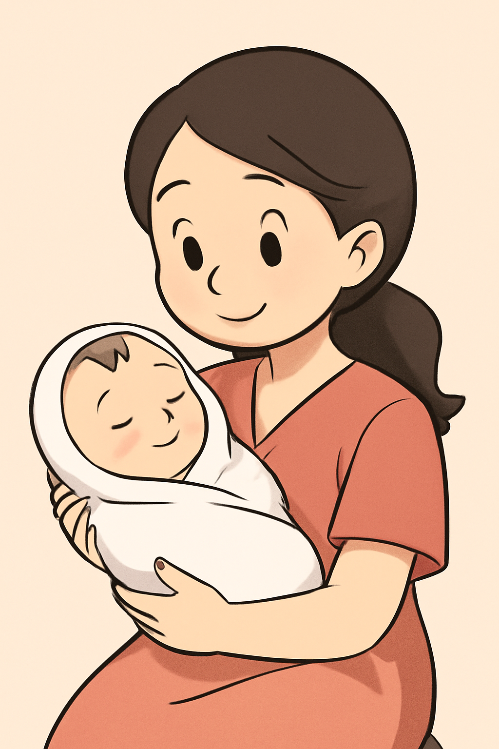 산모와 신생아 이미지