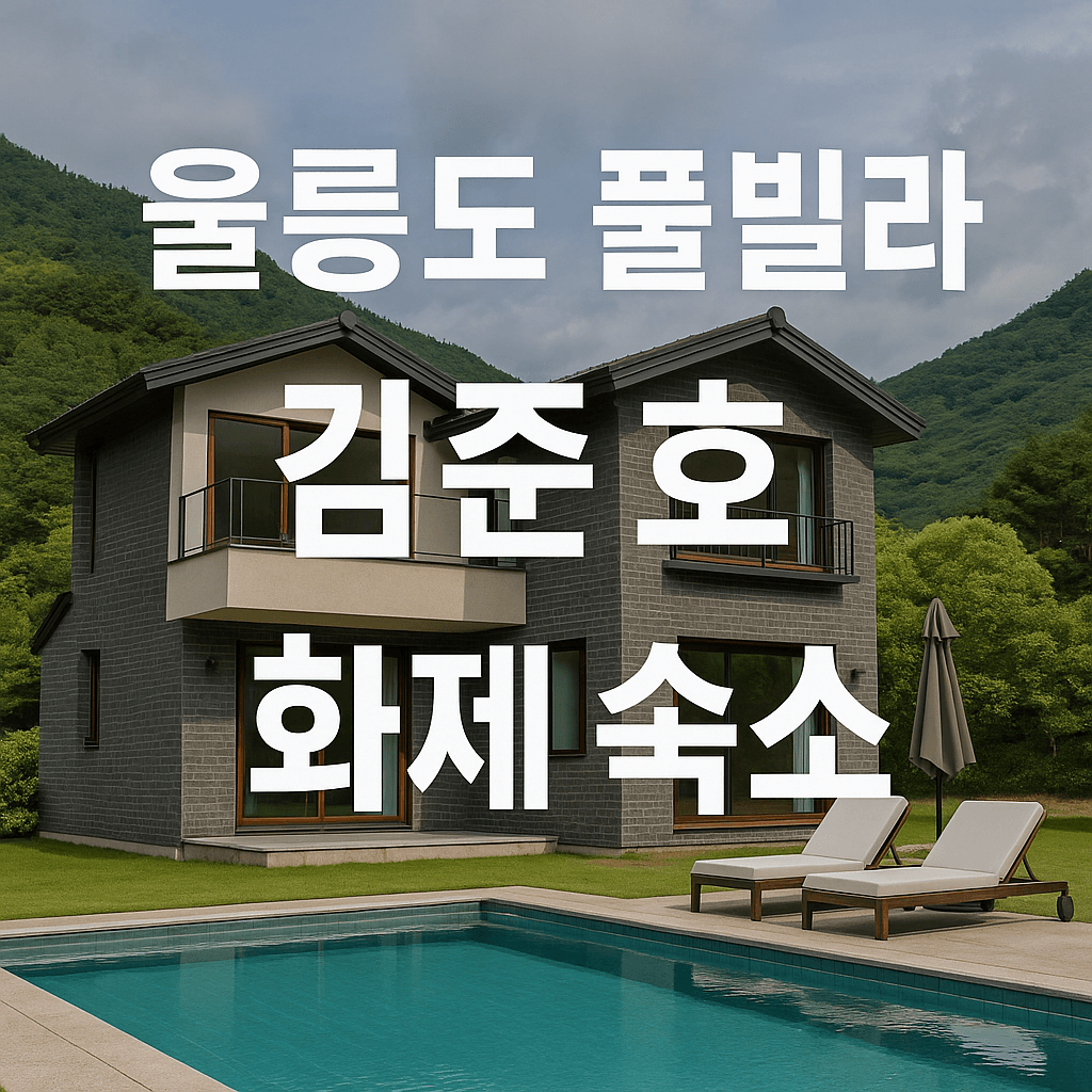 울릉도 풀빌라 김준호 숙소