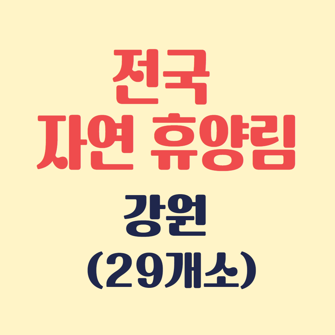 전국 휴양림 - 강원