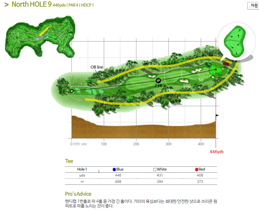 안성베네스트 골프클럽 북코스 9