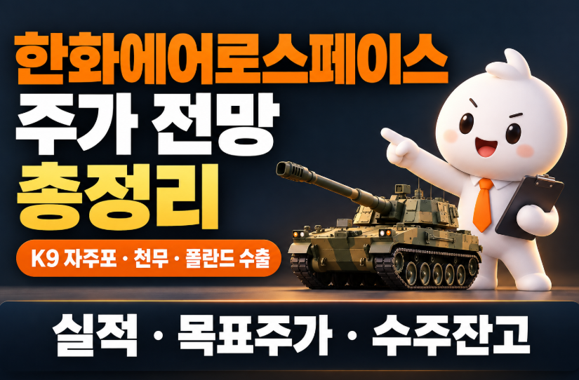 한화에어로스페이스 주가 하락 이유 총정리｜86만 원 급락&middot;K9&middot;천무&middot;폴란드 수출&middot;목표주가 164만 원