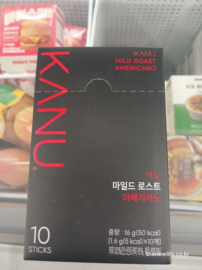 카누 블랙커피 스틱 제품 박스