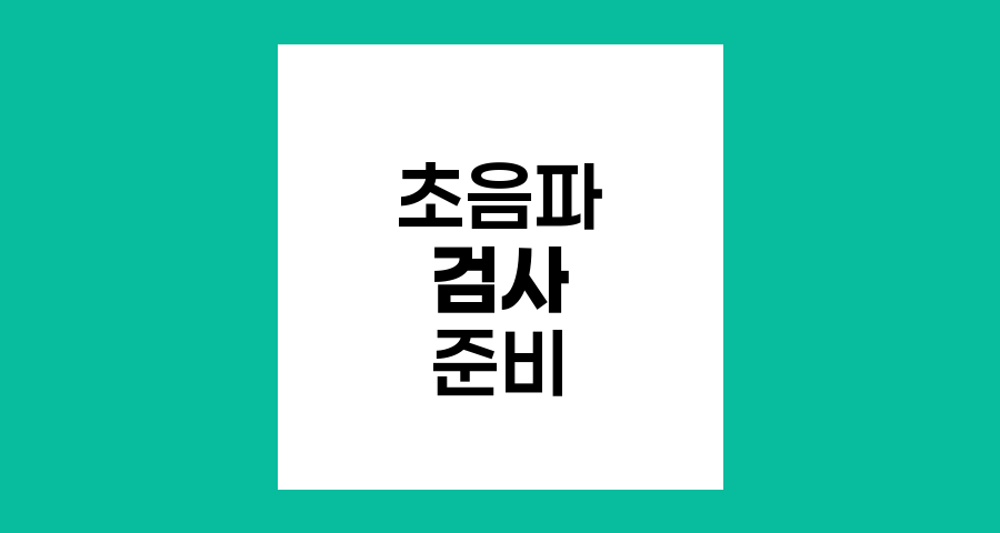 초음파 검사의 이해와 준비