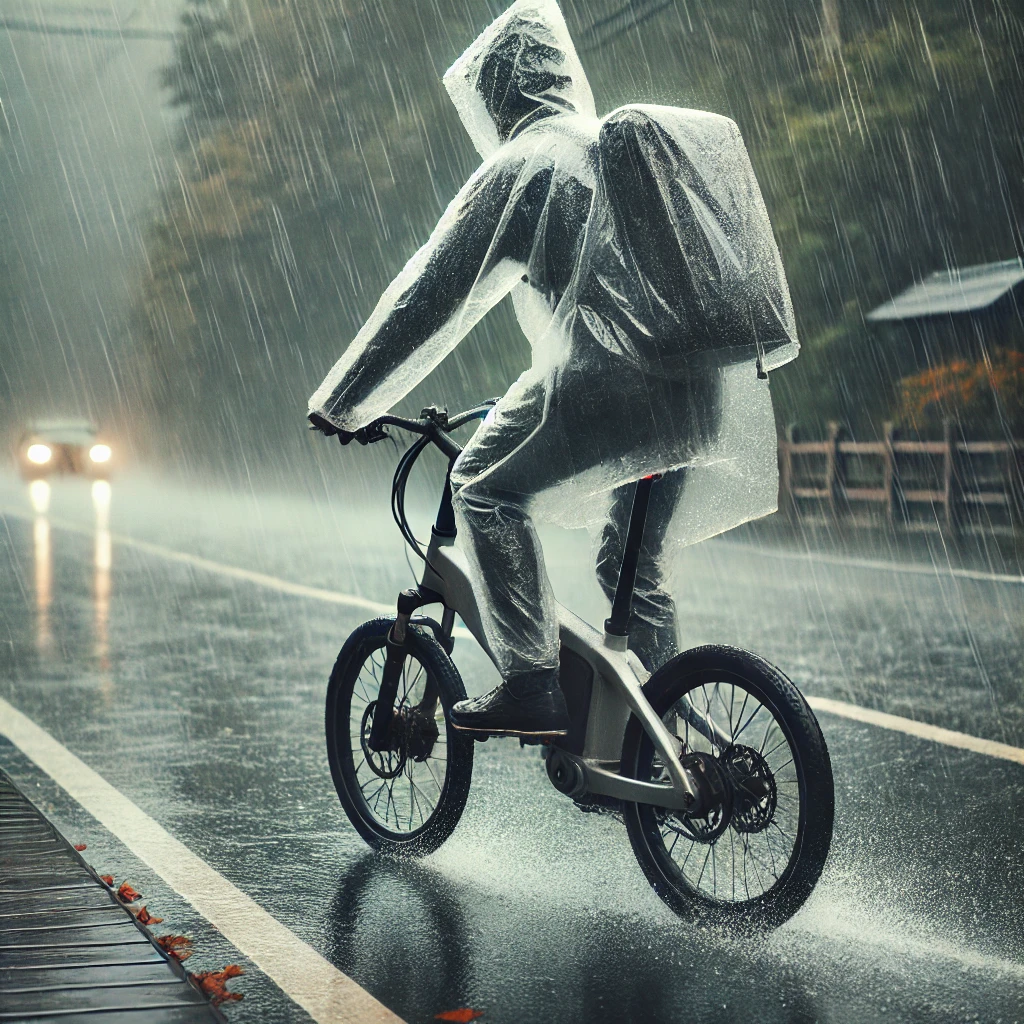 전기자전거 라이딩 중 비 올 때