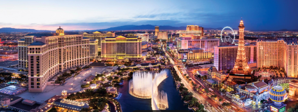 라스베가스호텔들과 분수쇼 모습