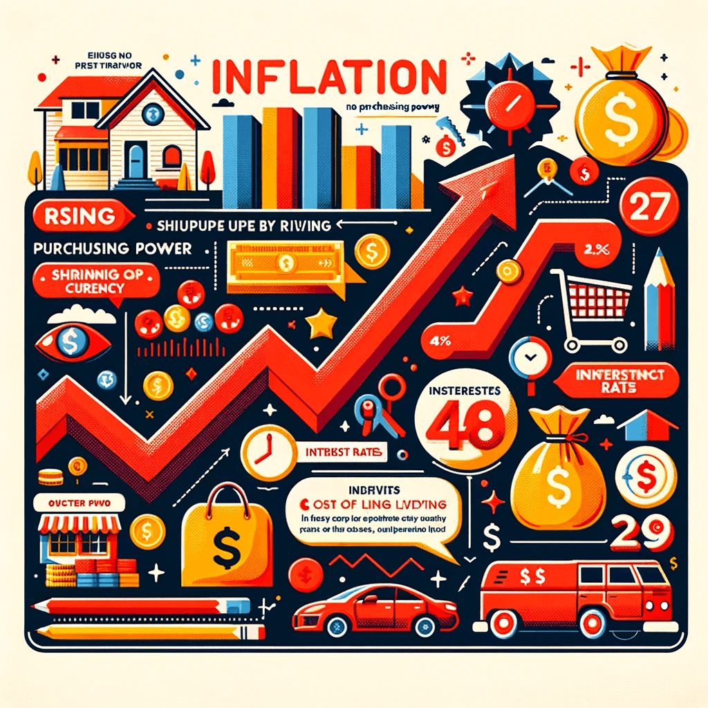 인플레이션을 표현한 인포그래픽