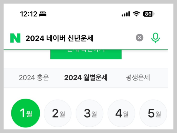 2024 네이버 신년 운세, 띠별 운세, 오늘 운세
