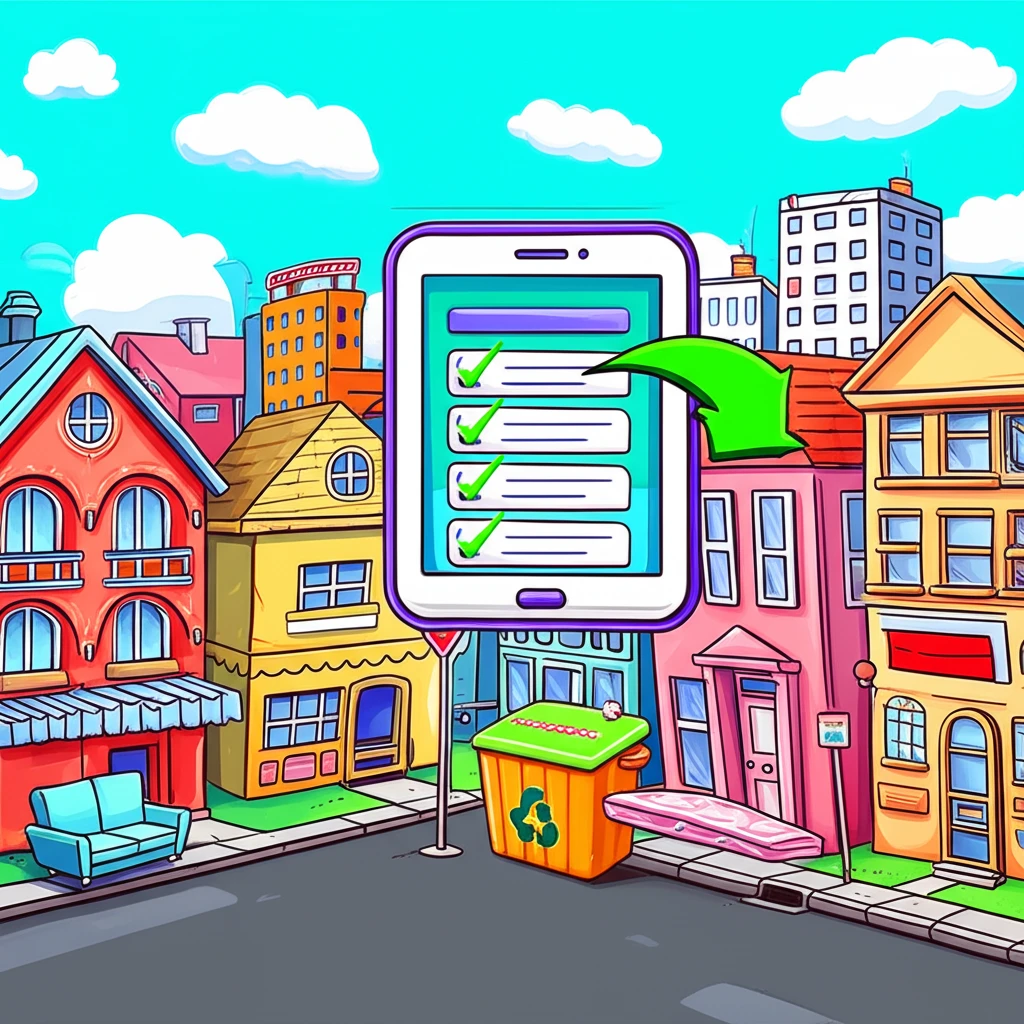 복잡한 대형폐기물 스티커? 광주 동구..