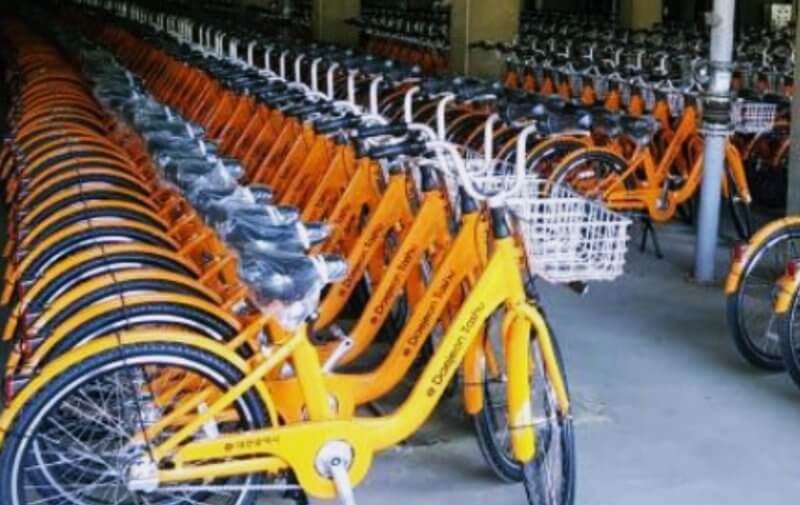 자전거가-줄이어있는-모습