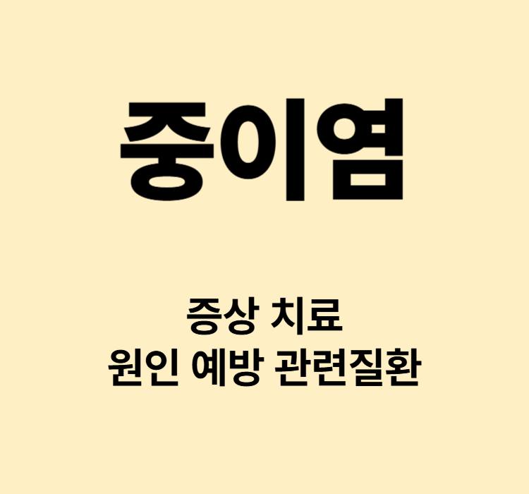 귀통증 이명 두통 고름 중이염 대표증상 치료방법
