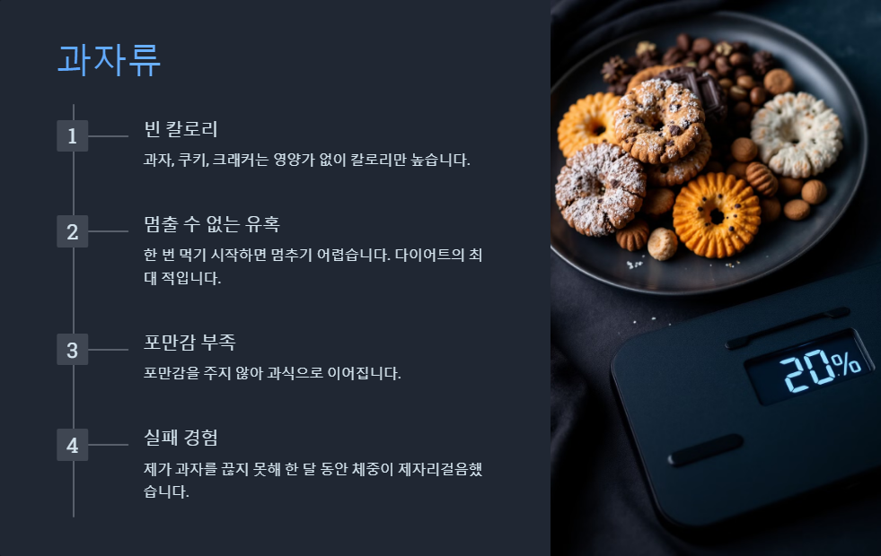 다이어트 식단에서 피해야 할 음식