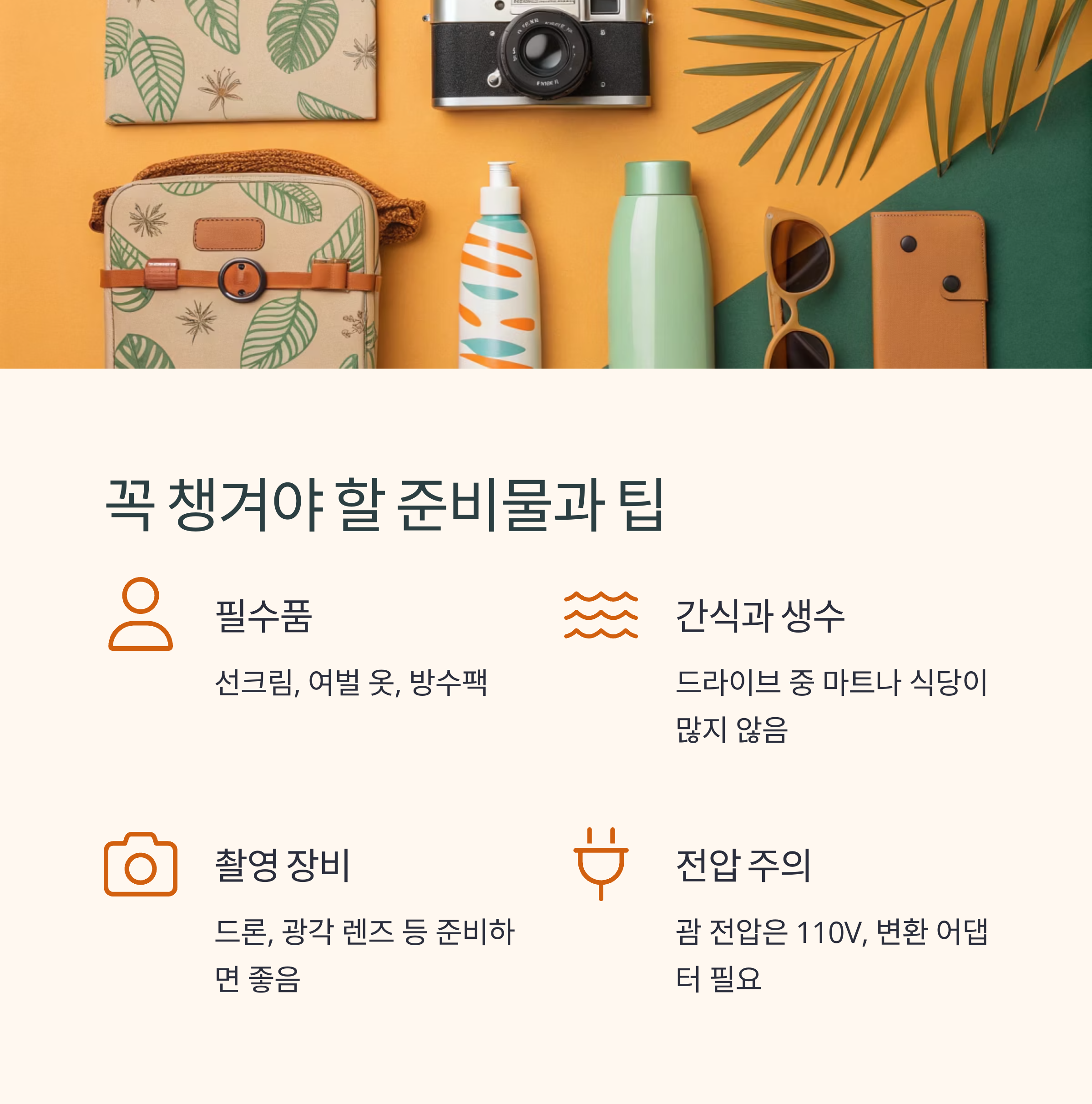 꼭 챙겨야 할 준비물과 팁