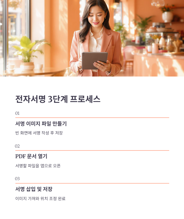 모바일 전자서명 생성 준비물 및 3단계 과정