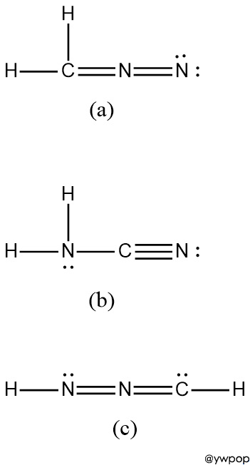 Lewis structure of cyanamide CH2N2
