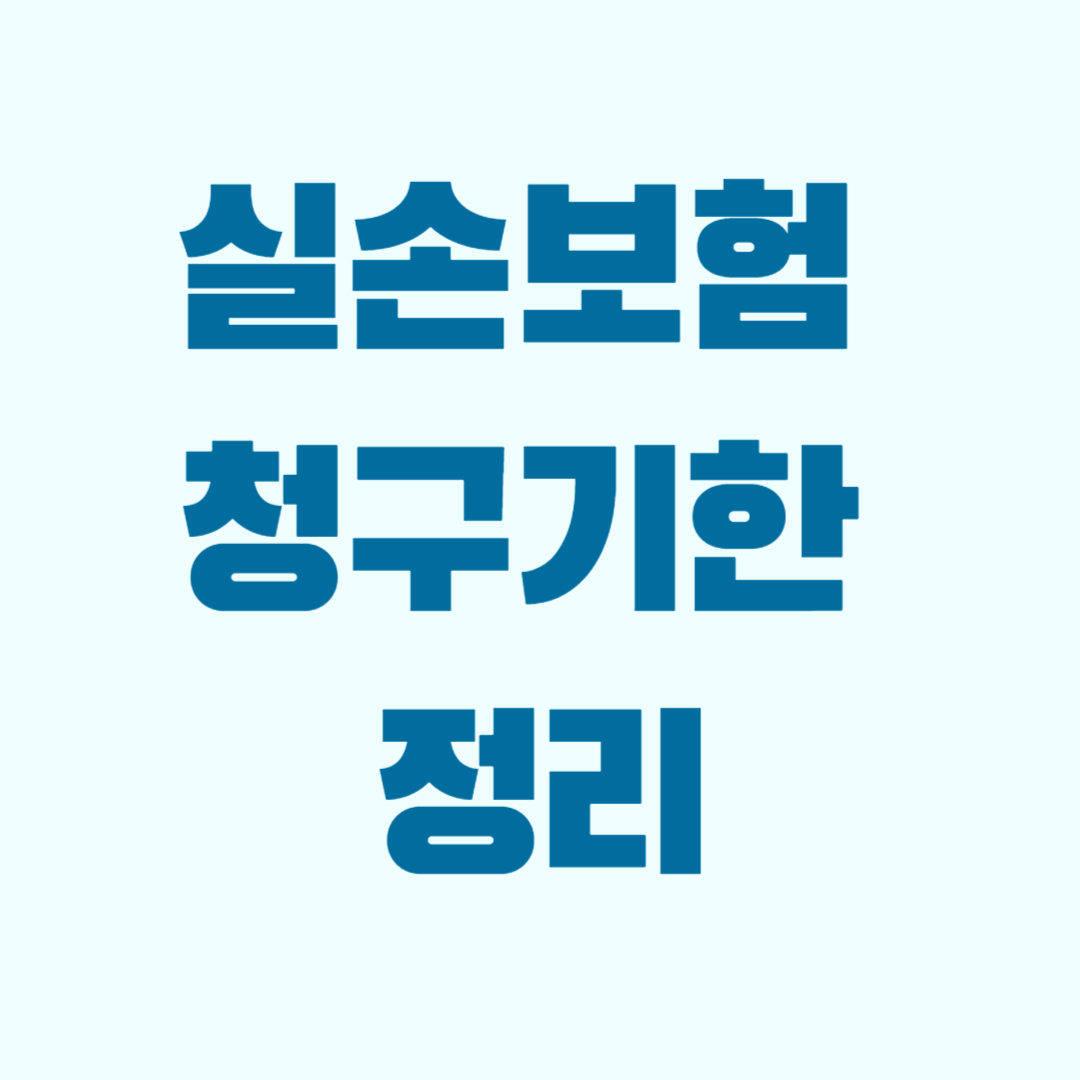 실손보험 청구기한 정리 3년 소멸시효 계산 방법 안내 이미지