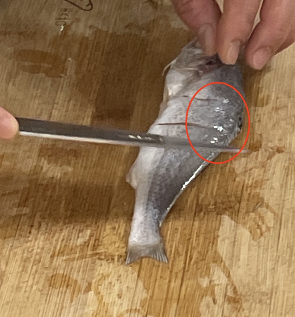 한식조리기능사 실기시험 준비 - 생선양념구이-칼집 넣기
