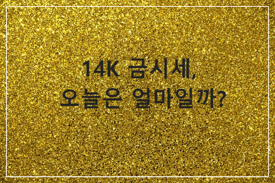 14k 금시세