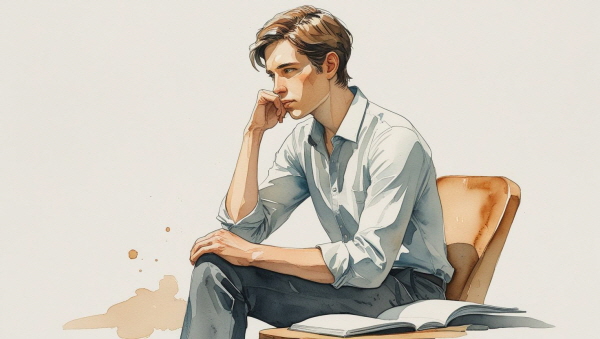 INTP는 독립적이고 이성적인 사고를 지닌 유형으로, 감정적인 연대나 형식적인 관계 유지보다는 자신만의 논리와 가치에 기반해 행동합니다에 관한 그림