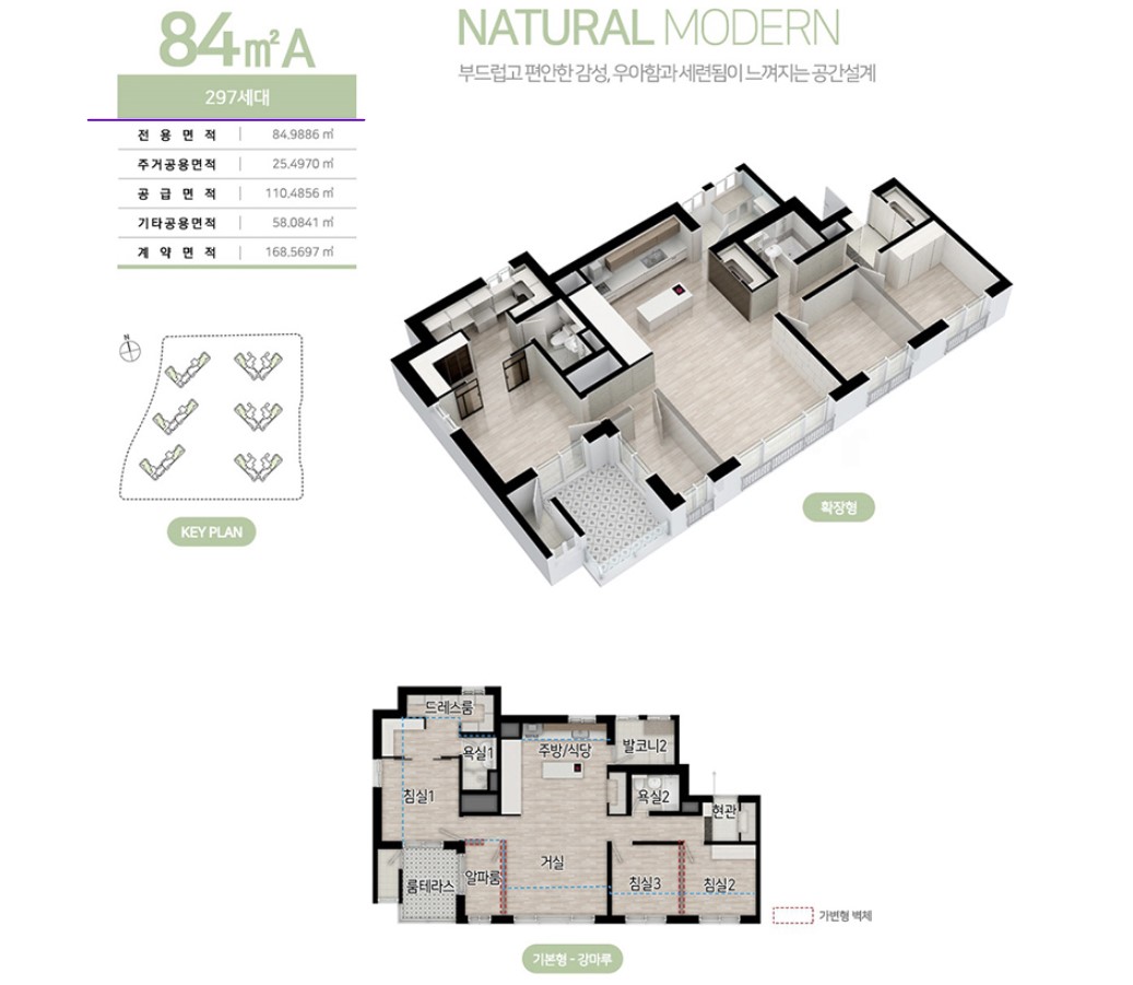 시흥장현B3BL금강펜테리움84A평면도