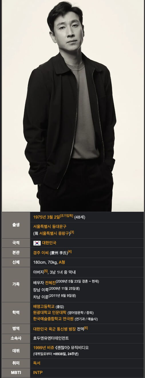이선균 프로필