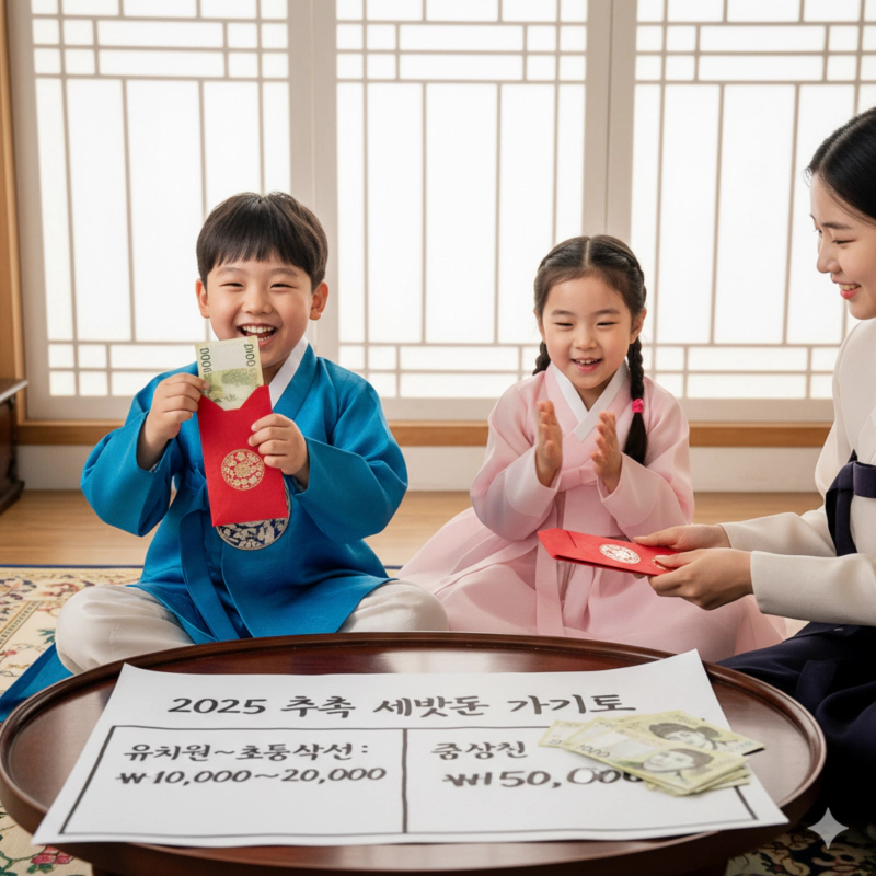 2025년 추석 어린이 용돈 가이드 학년별 얼마 줘야 할까