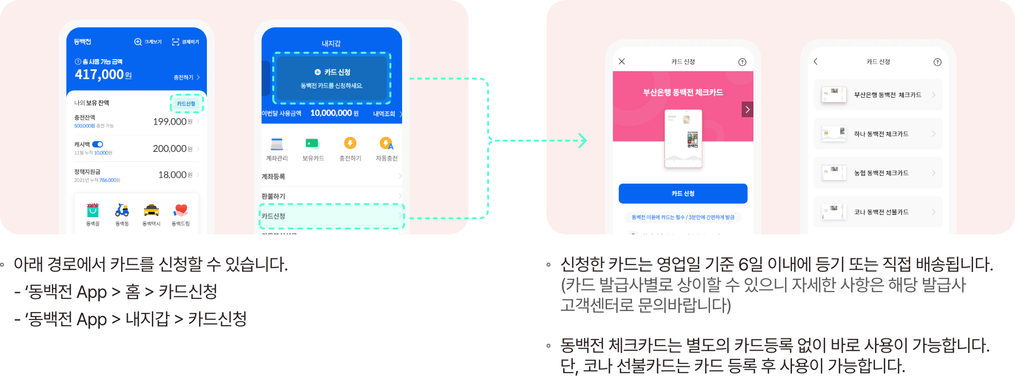 동백전 카드 신청