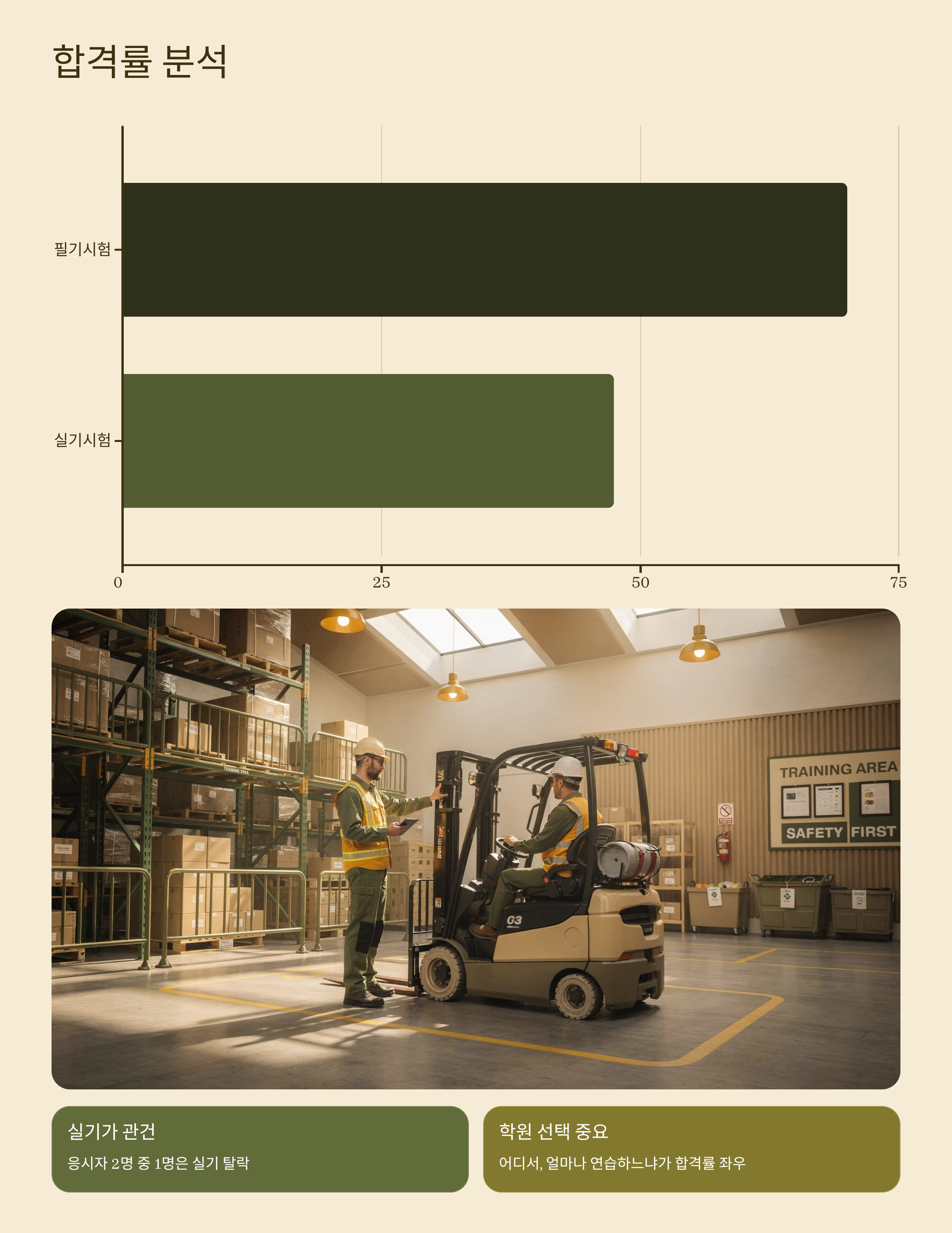 지게차 면허 따기 합격률
