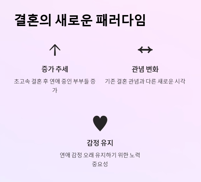 초고속 결혼 후 연애 중