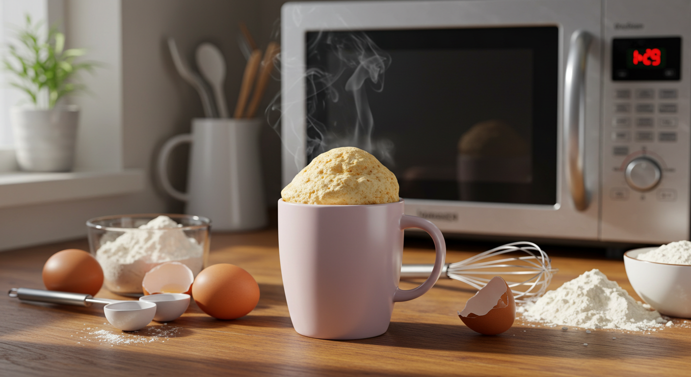 오븐 없이도 촉촉한 빵 만들기? 전자레인지로 5분이면 끝!