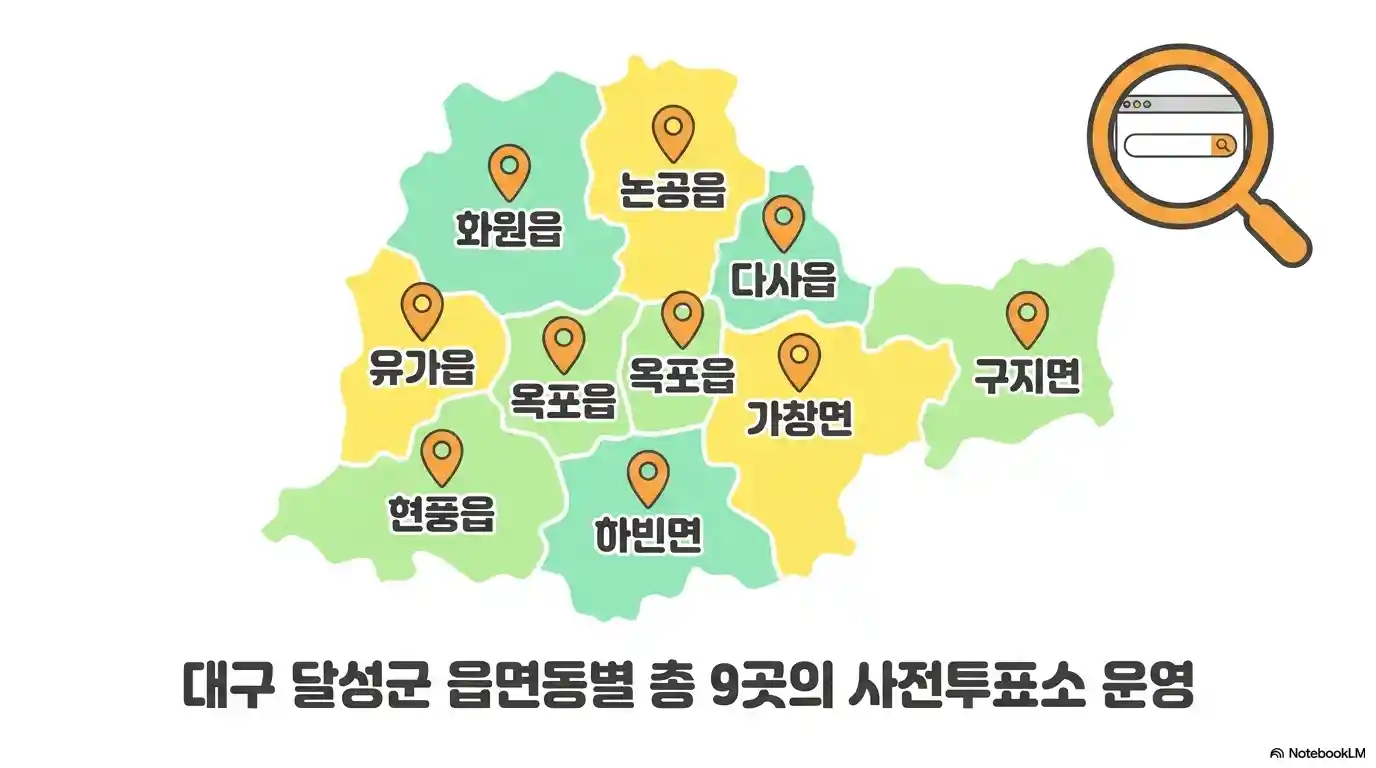 대구 달성군 사전투표소 위치 지도