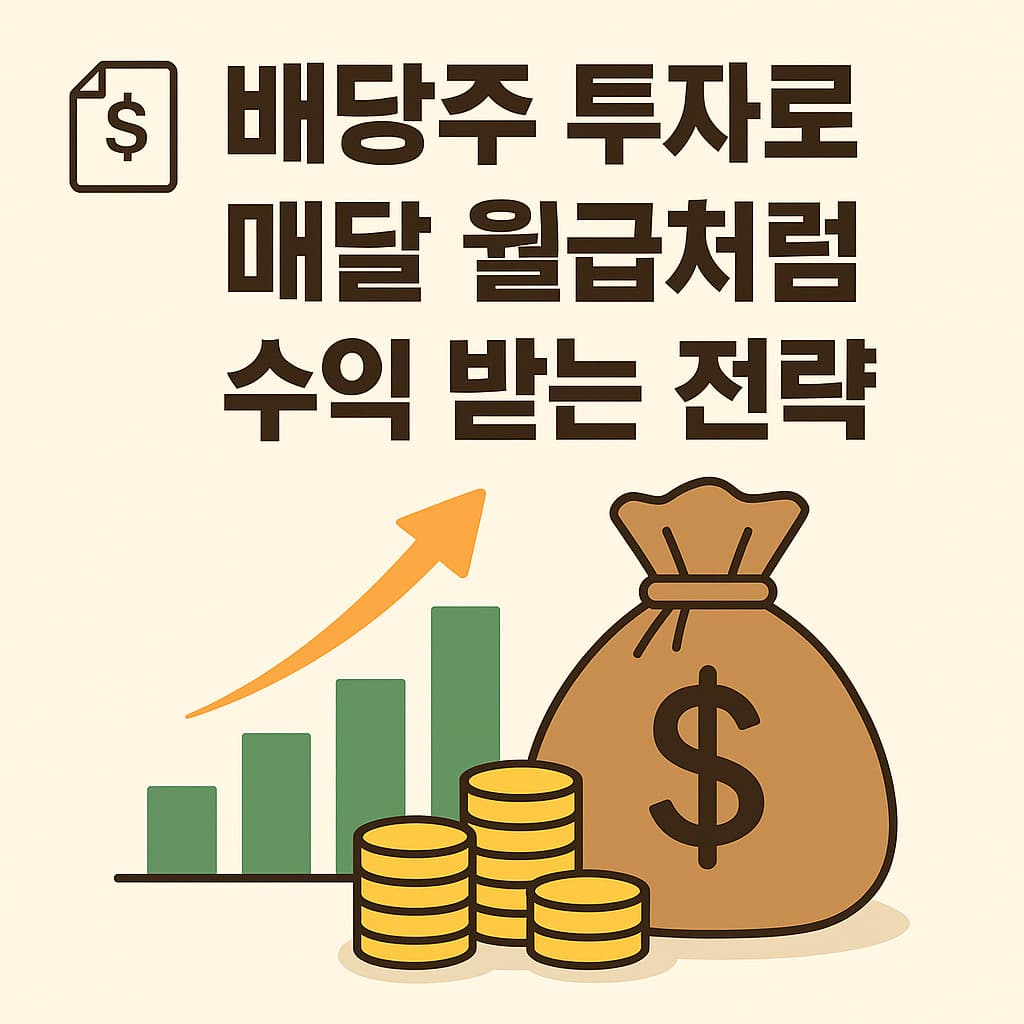 배당주 투자로 매달 월급처럼 수익 받는 전략